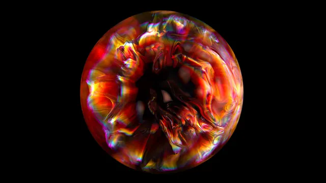 Abstract Organic Sphere, abstract, 3d-render, vibrant
