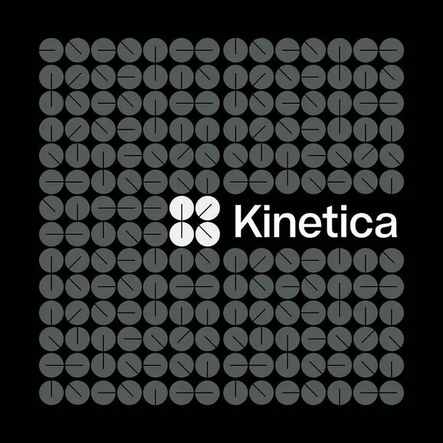Kinetica Identity System, minimal, geometric, monochrome