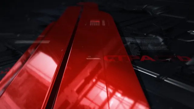 Red Glossy Surface Detail, minimal, luxury, vibrant