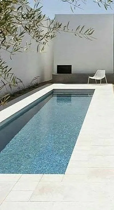 Modern Outdoor Pool Area, minimal, light-mode, light