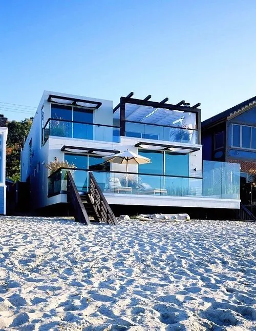 Modern Beachfront Villa, minimal, luxury, light