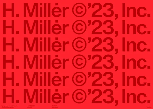 H. Millër Inc. Wordmark Repetition
