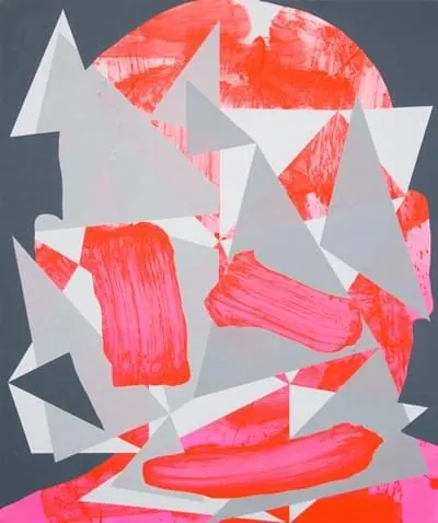 Abstract Geometric Collage, maximalist, abstract, high-contrast