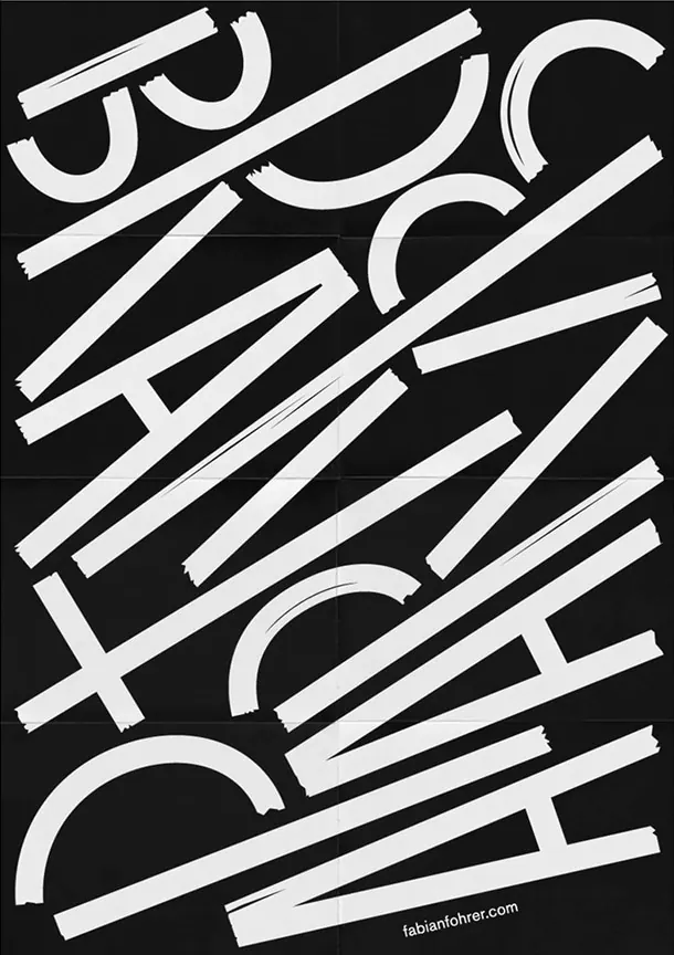 Abstract Geometric Typography Composition, brutalist, neo-brutalist, high-contrast