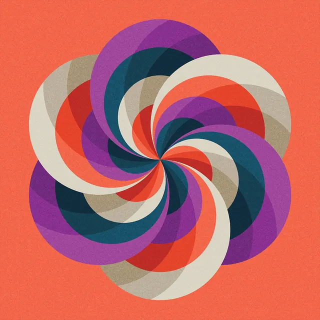 Abstract Swirl Pattern, geometric, flat, vibrant
