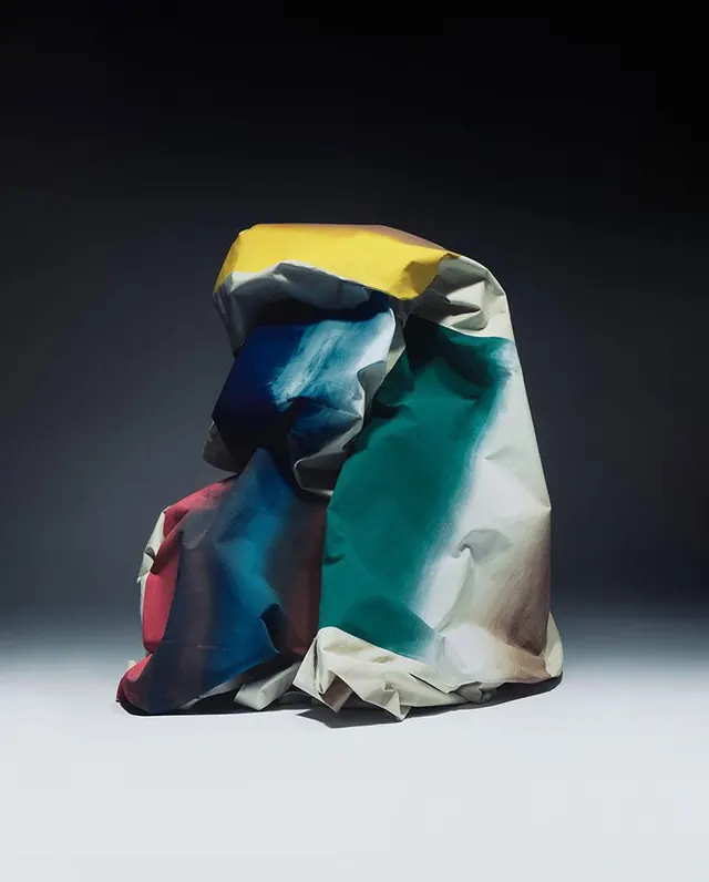 Abstract Fabric Sculpture, abstract, 3d-render, vibrant