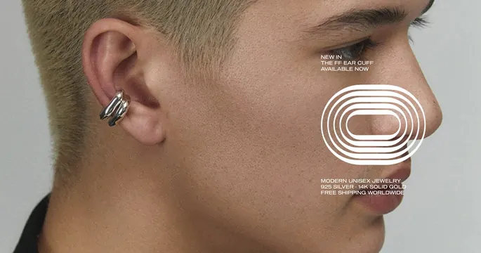 Minimalist Earring and Graphic Identity, minimal, light-mode, light
