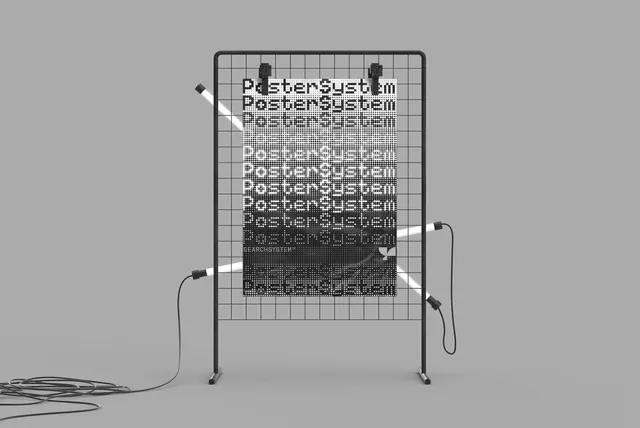 PosterSystem Type Specimen, minimal, swiss, monochrome