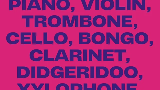 Musical Instrument Typography