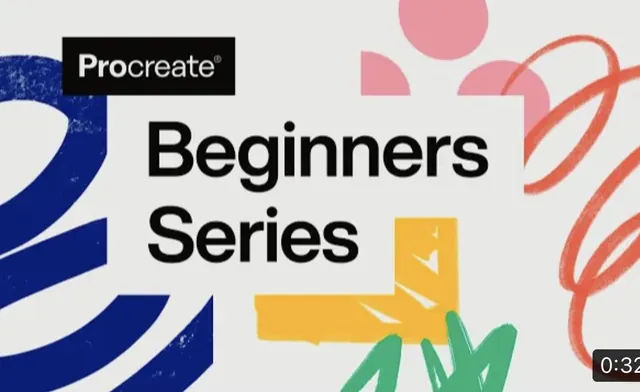 Procreate Beginners Series promotional graphic, minimal, geometric, light