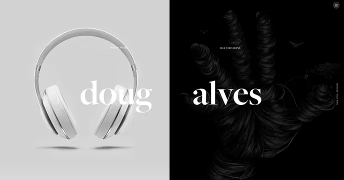 Doug Alves Identity, minimal, luxury, monochrome