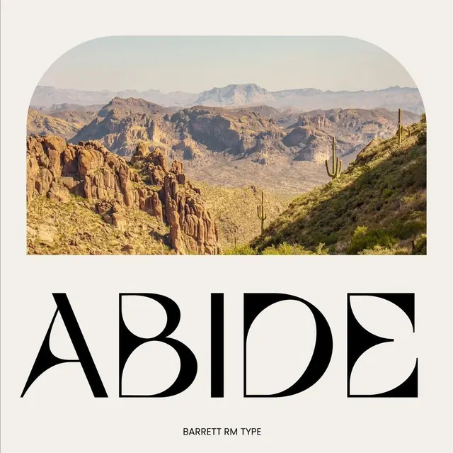 Abide Wordmark and Landscape Imagery, minimal, editorial, high-contrast