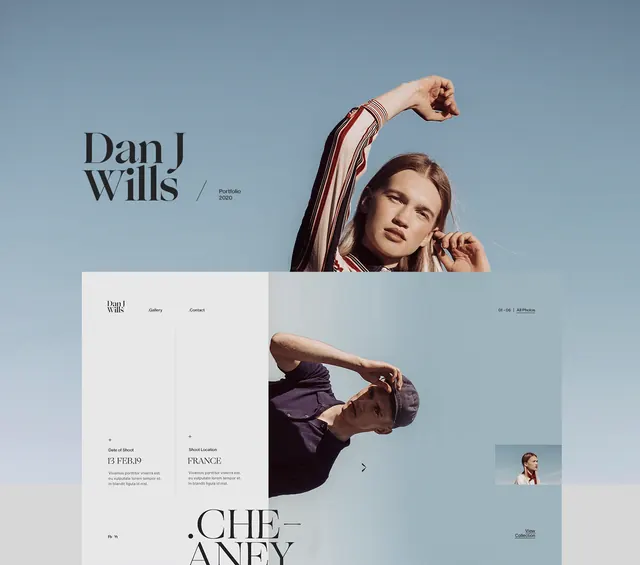 Dan J Wills Identity System, minimal, editorial, light