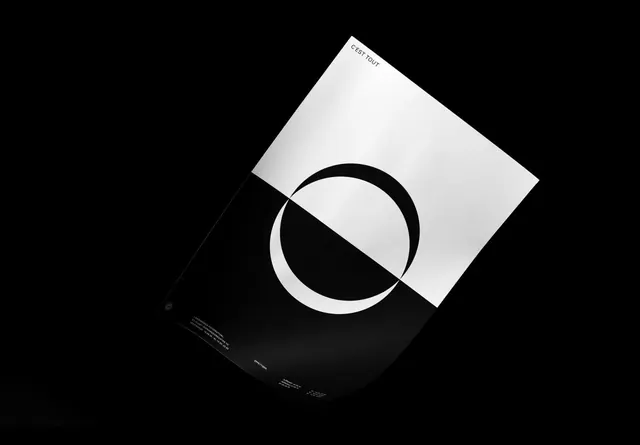 Monochrome Circular Logo Mockup, minimal, monochrome, monochrome