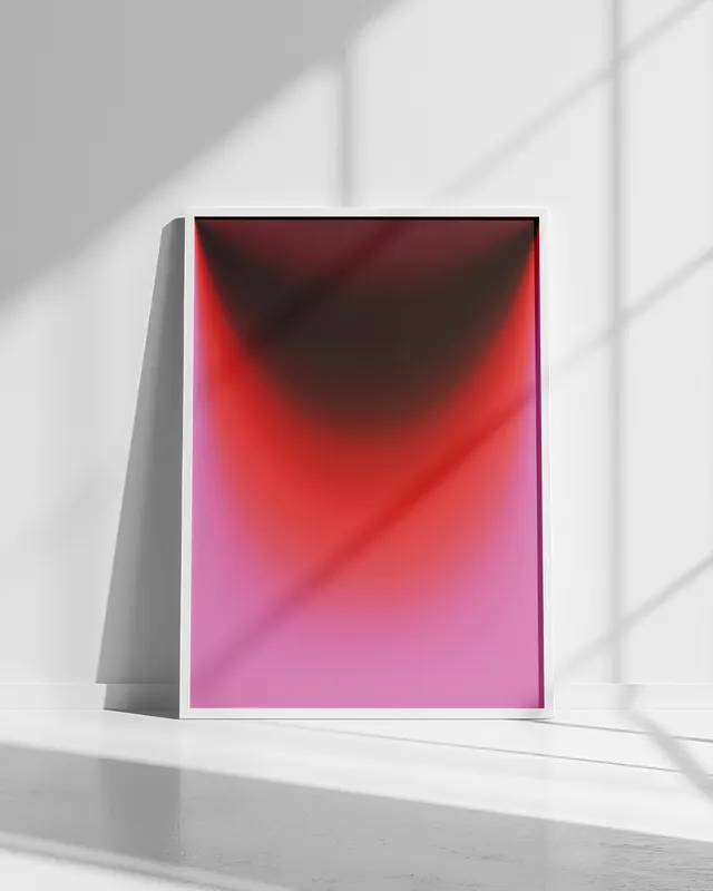 Red Gradient Display, minimal, gradient-heavy, vibrant