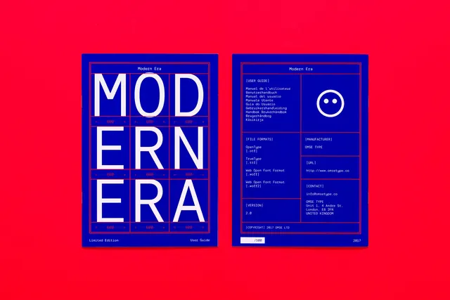 Moderna Identity System, neo-brutalist, boxed, vibrant