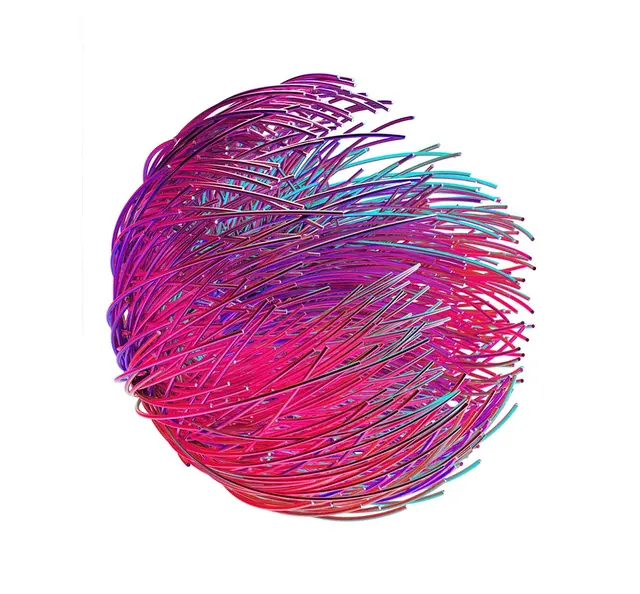 Abstract Scribble Sphere, abstract, playful, vibrant
