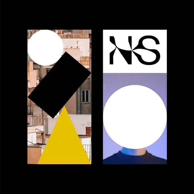 Abstract Geometric Collage, brutalist, neo-brutalist, high-contrast