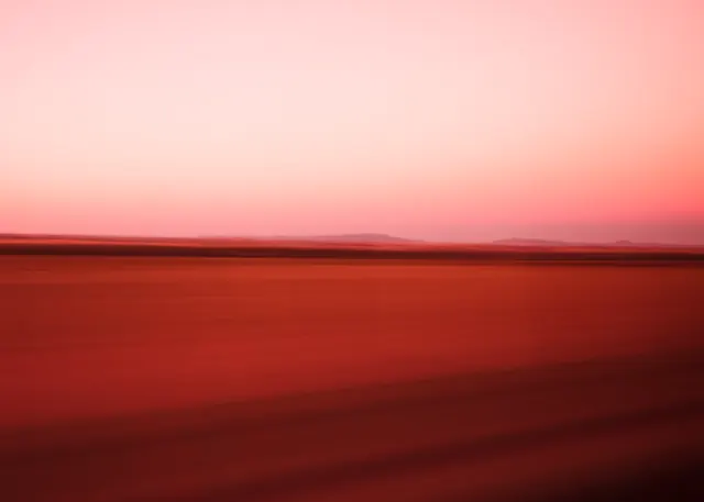 Abstract Red Landscape, minimal, abstract, warm