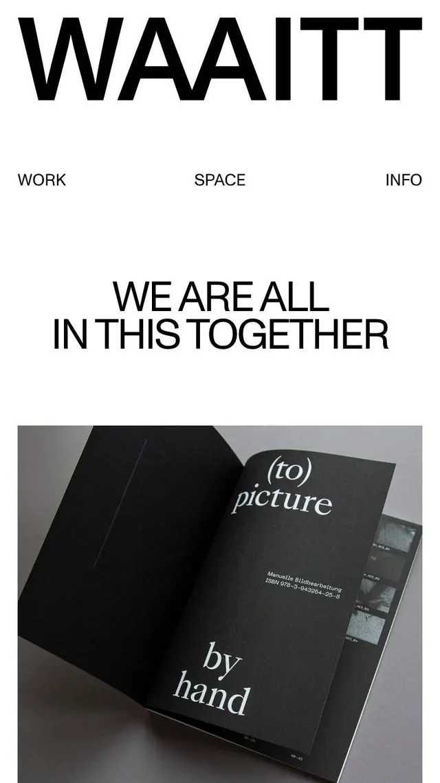 WAAITT Identity and Editorial Layout, minimal, swiss, monochrome