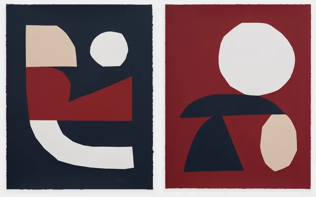 Abstract Geometric Composition, minimal, geometric, high-contrast