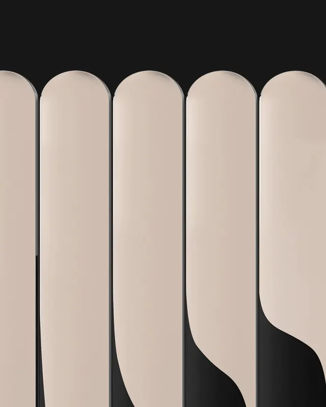Vertical Capsule Shapes, minimal, geometric, monochrome