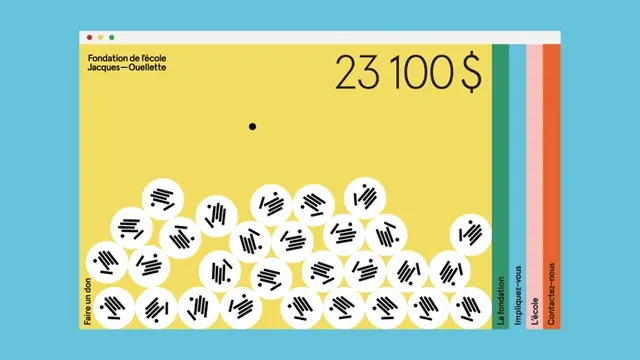 Fundraising campaign card with handwritten marks, flat, minimal, vibrant