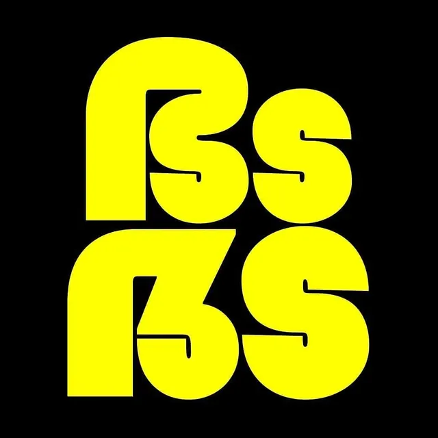 Yellow Abstract Letterforms, brutalist, neo-brutalist, high-contrast