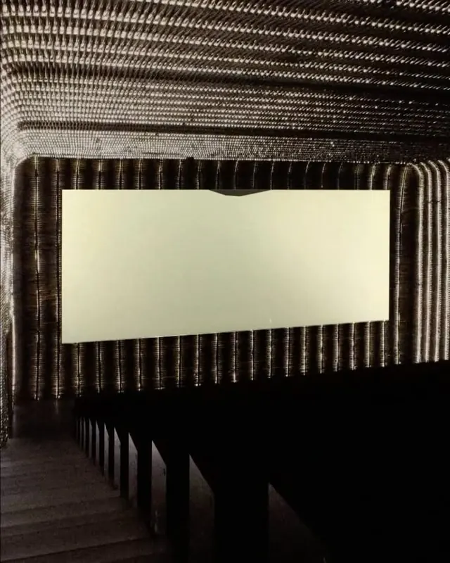 Woven architectural corridor photograph, photographic, geometric, dark