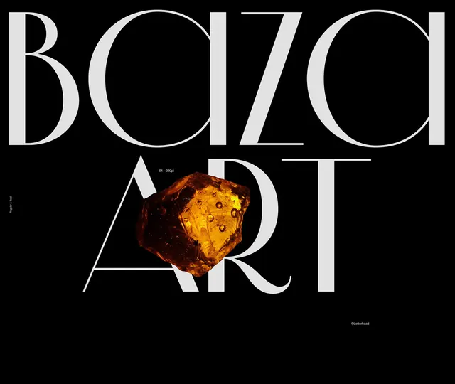 BAIZI ART Typography Composition, minimal, luxury, high-contrast