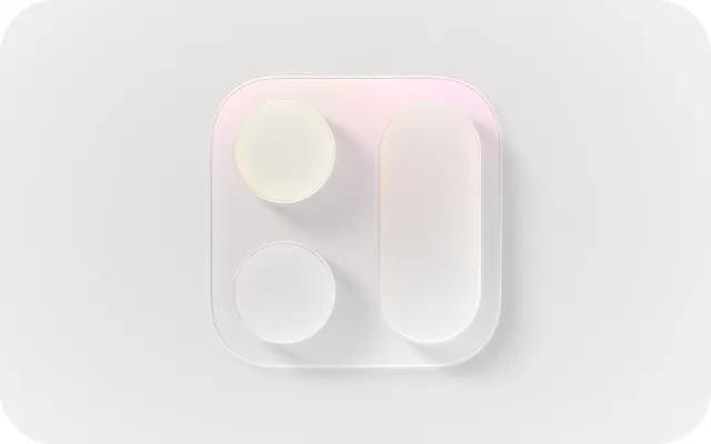 Glassmorphic Rounded Rectangle Graphic, glassmorphism, minimal, light