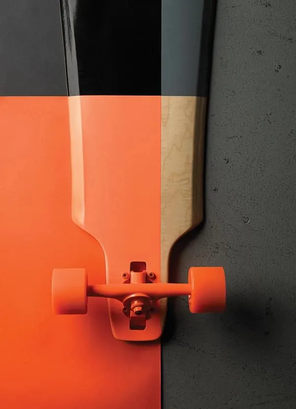 Skateboard Graphic Composition, minimal, geometric, vibrant