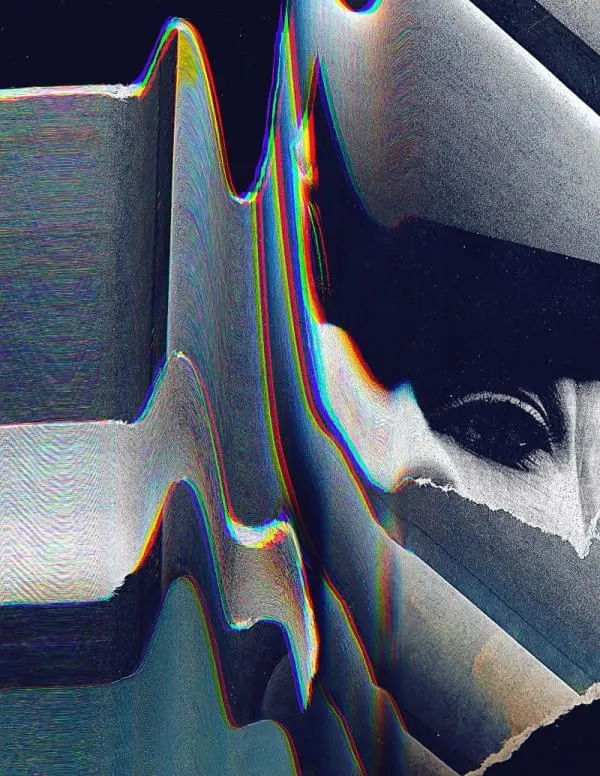 Abstract Glitch Texture, brutalist, y2k, high-contrast