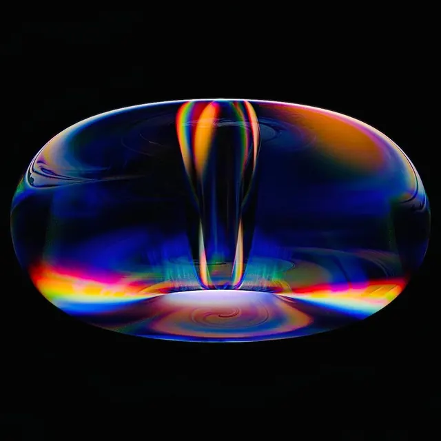 Iridescent 3D Abstract Shape, 3d-render, abstract, vibrant