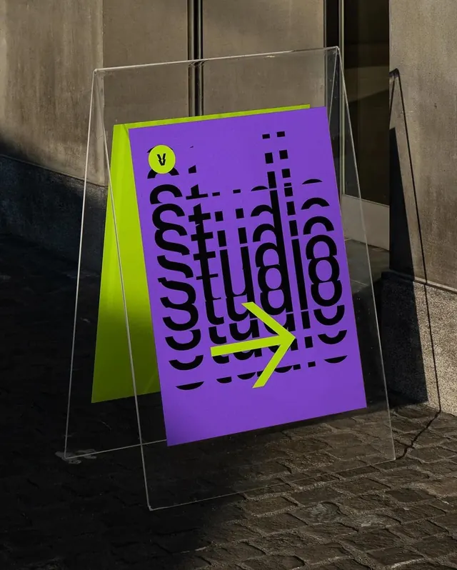 Abstract Graphic Display, neo-brutalist, geometric, vibrant