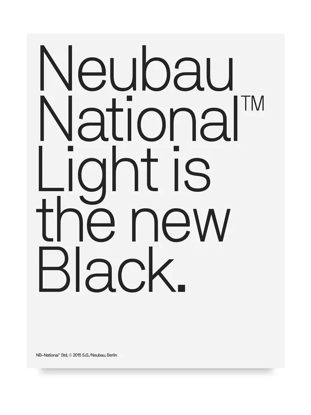 Neubau National Light Type Specimen