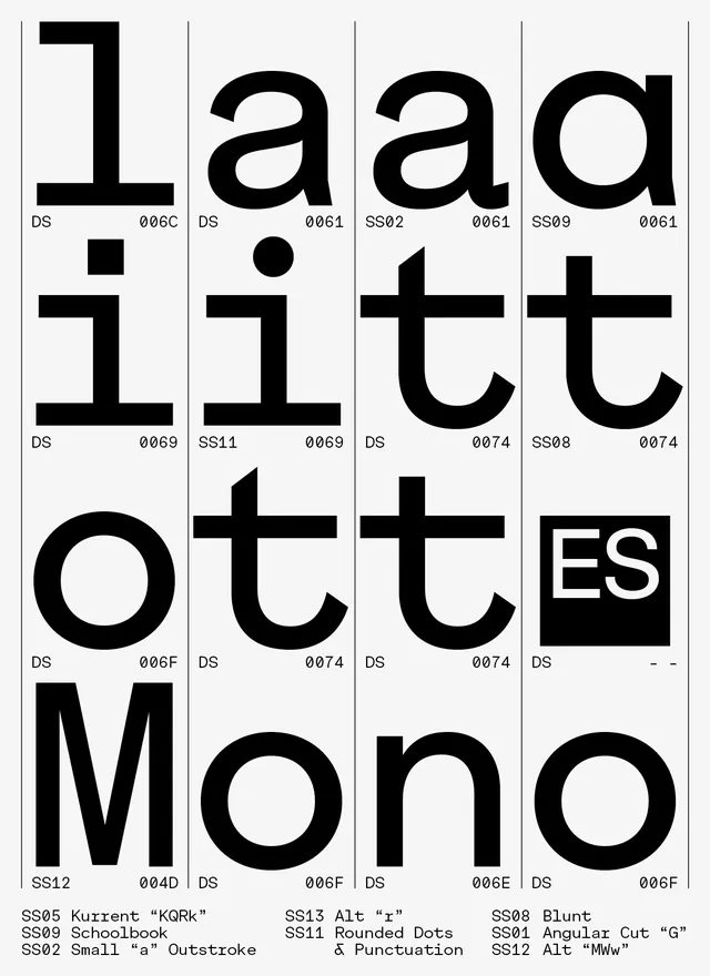 Type Specimen Grid
