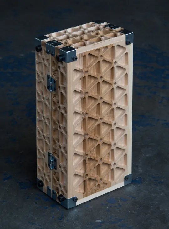 Wooden Lattice Structure, geometric, technical, muted
