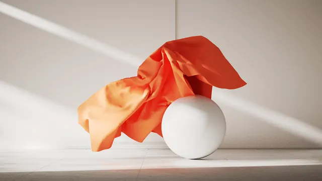 Abstract Fabric and Sphere Composition, minimal, abstract, warm