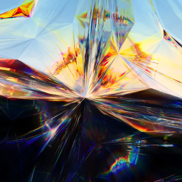 Iridescent Geometric Abstract, geometric, abstract, vibrant