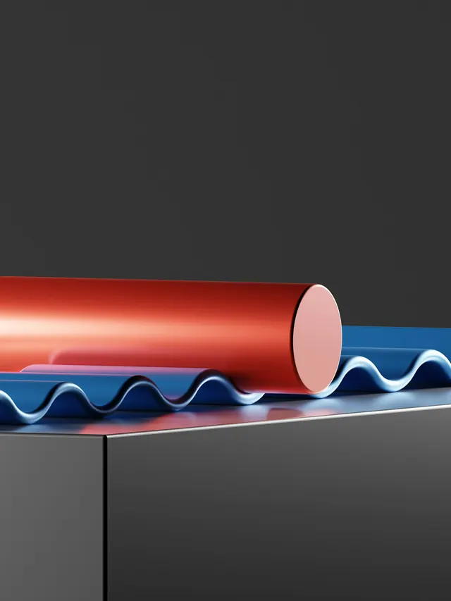 3D Metallic Cylinders on Pedestal