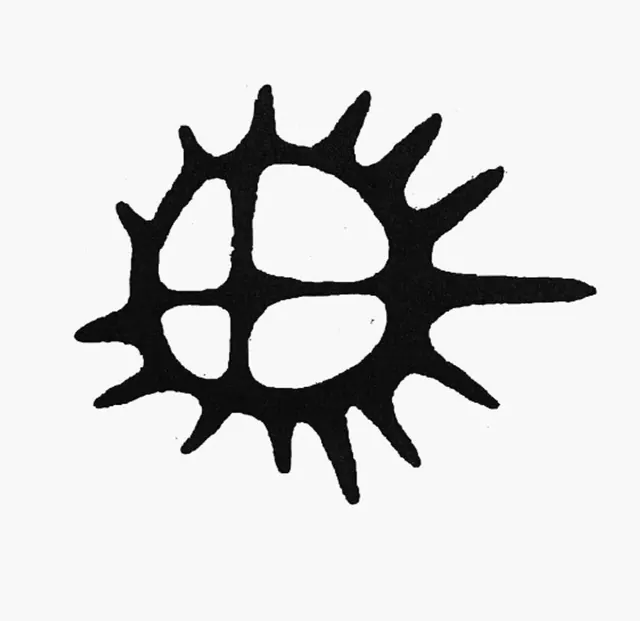 Samisk sol, minimal, organic, monochrome