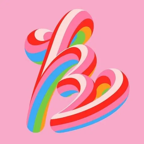 Colorful 3D ribbon B logo, abstract, 3d-render, vibrant