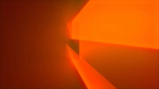 Orange 3D geometric abstract forms, abstract, 3d-render, vibrant
