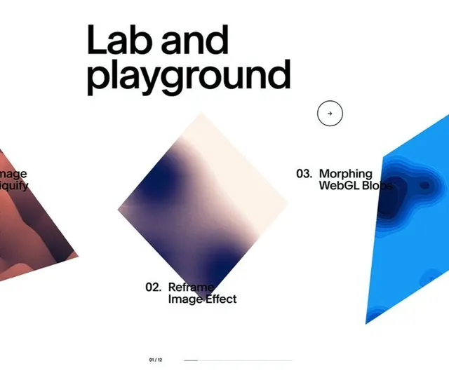 Lab and Playground generative gradient experiments, abstract, minimal, light