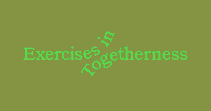 Wellness typography with rotated overlapping text, organic, minimal, muted