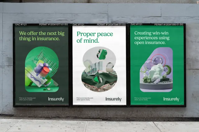 Insuredata botanical poster series, corporate-clean, minimal, light