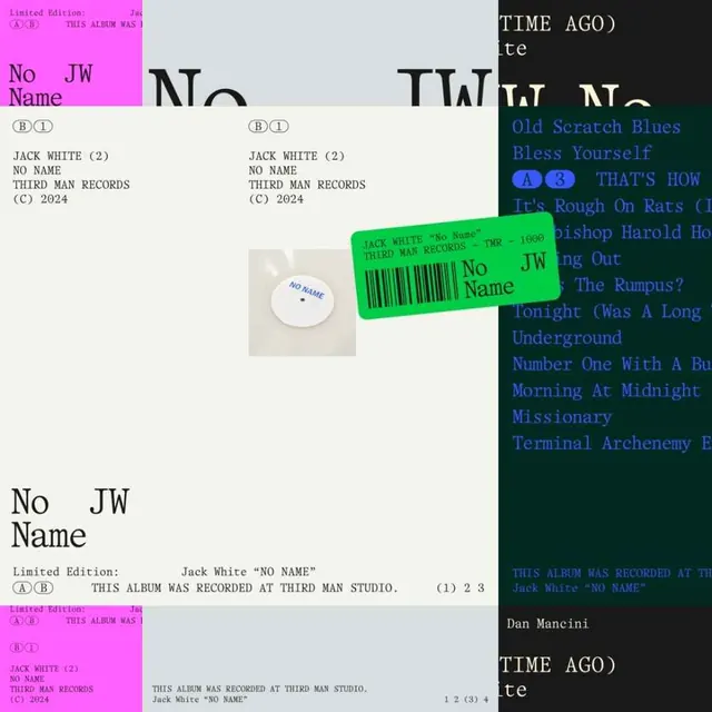 Indie music release packaging specs collage, minimal, technical, light