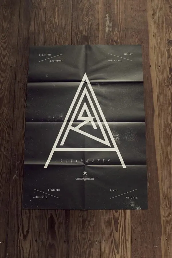 Geometric Triangle Identity, minimal, swiss, monochrome