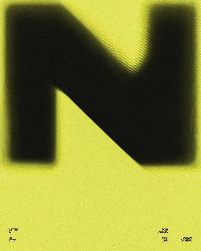 Abstract Typography Graphic, brutalist, minimal, vibrant